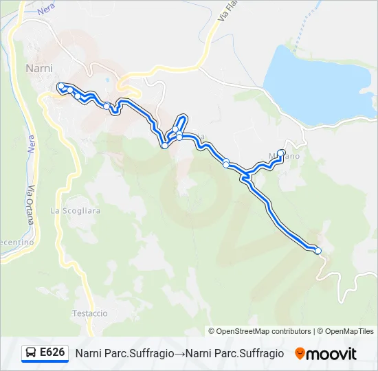 E626 Bus Line Map