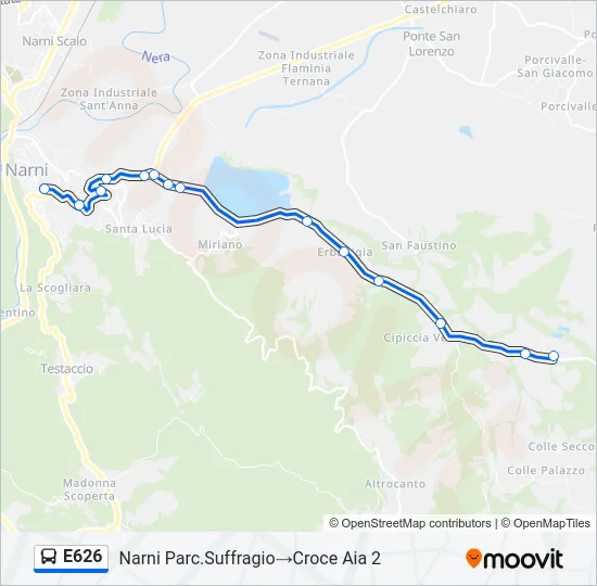 E626 Bus Line Map