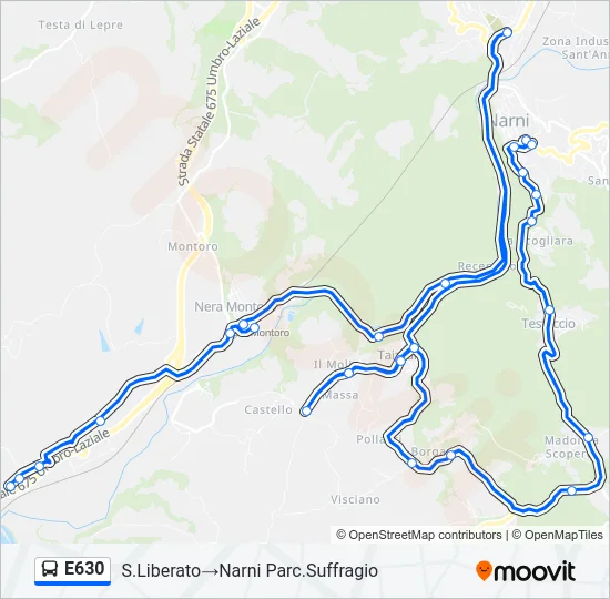 E630 Bus Line Map