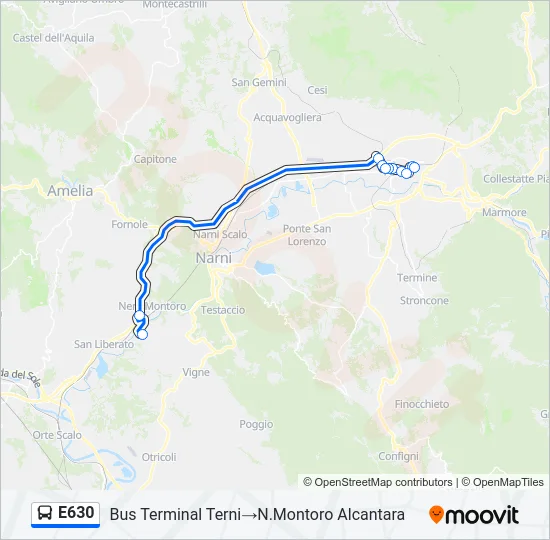 E630 Bus Line Map