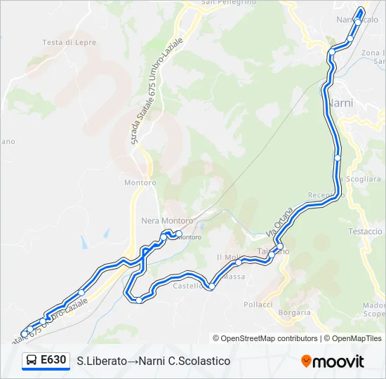 E630 Bus Line Map