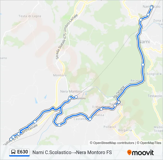 E630 Bus Line Map