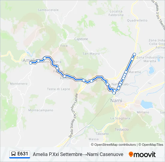 E631 Bus Line Map