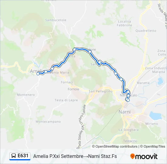 E631 Bus Line Map