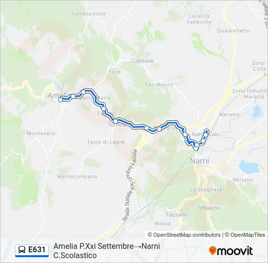 E631 Bus Line Map