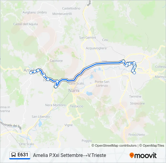 E631 Bus Line Map