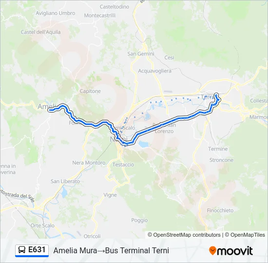 E631 Bus Line Map