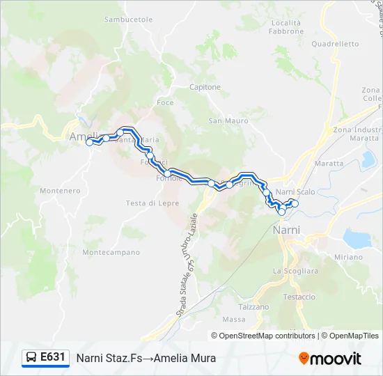 E631 Bus Line Map
