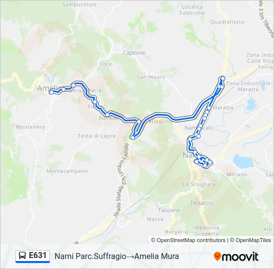E631 Bus Line Map