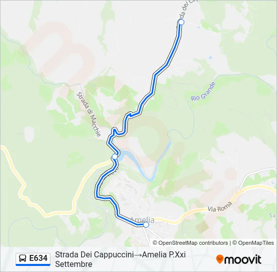 E634 Bus Line Map