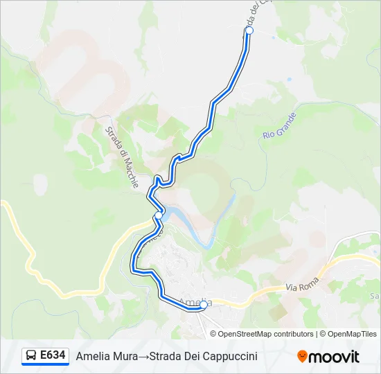 E634 Bus Line Map