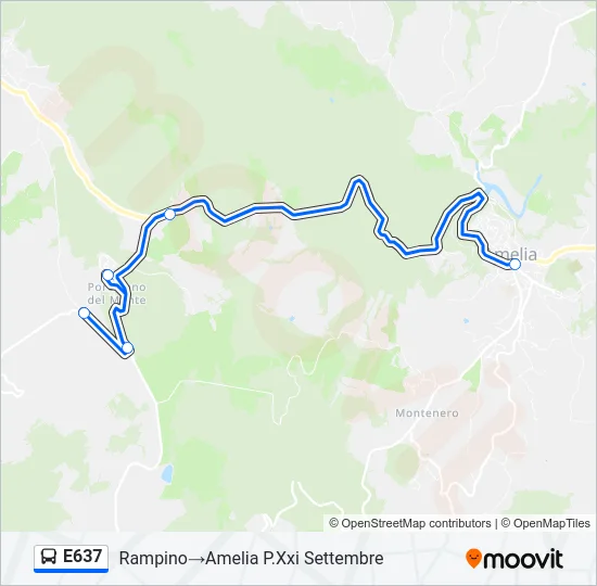 E637 Bus Line Map