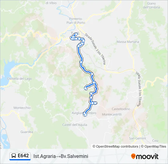E642 Bus Line Map