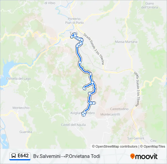 E642 Bus Line Map