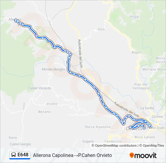 E648 Bus Line Map