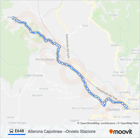 E648 Bus Line Map