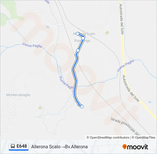 E648 Bus Line Map
