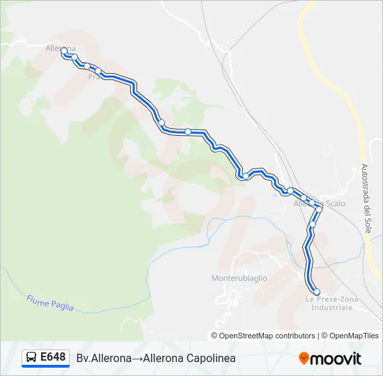 E648 Bus Line Map