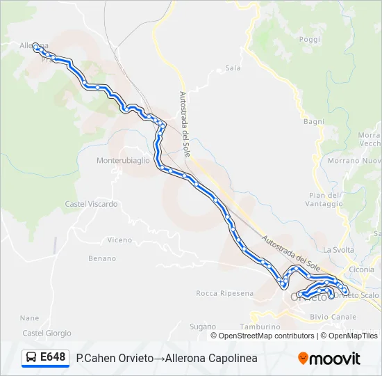 E648 Bus Line Map
