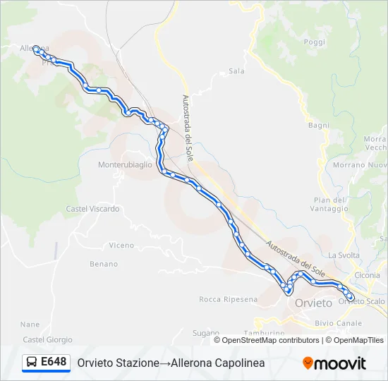 E648 Bus Line Map