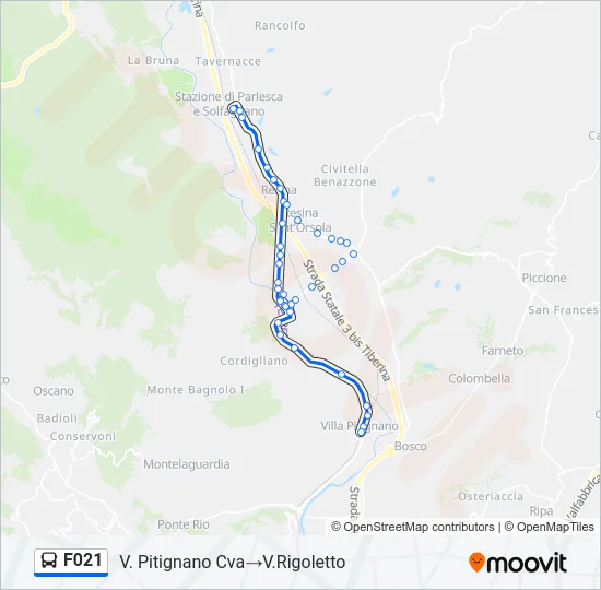 F021 Bus Line Map