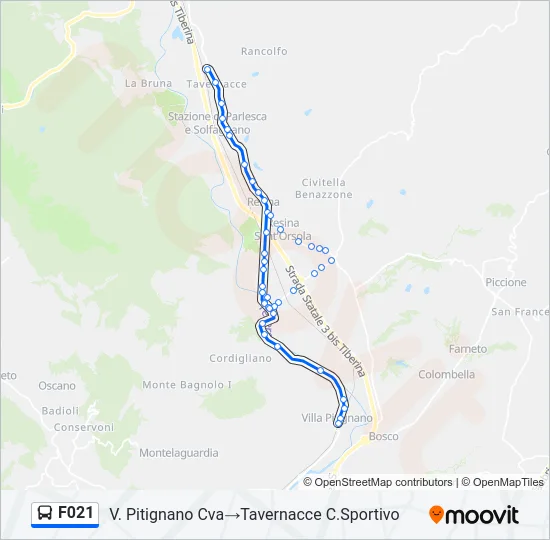 F021 Bus Line Map