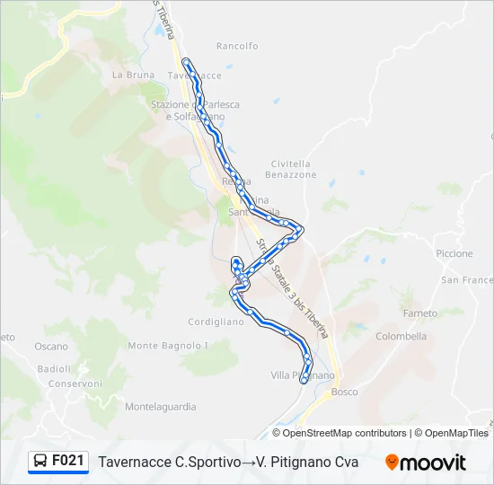 F021 Bus Line Map