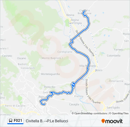 F021 Bus Line Map