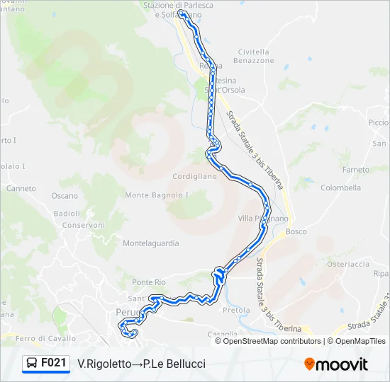 F021 Bus Line Map
