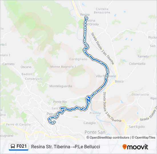 F021 Bus Line Map