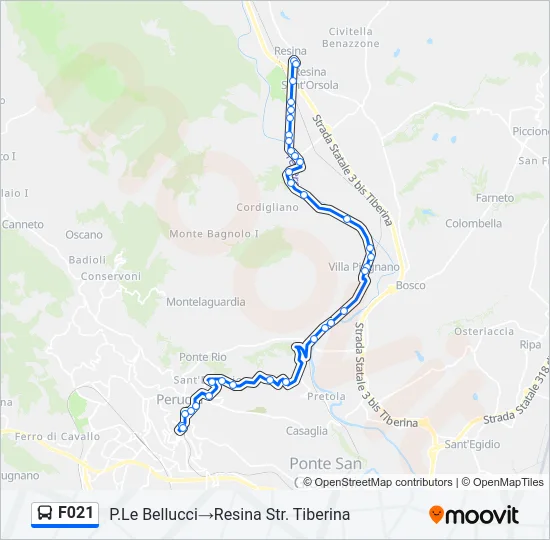 F021 Bus Line Map