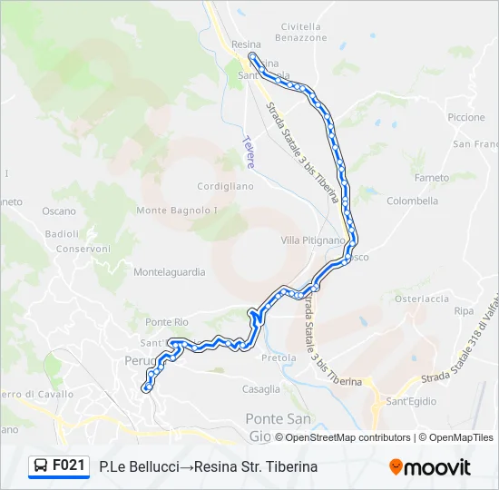 F021 Bus Line Map