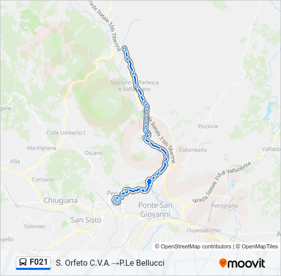 F021 Bus Line Map