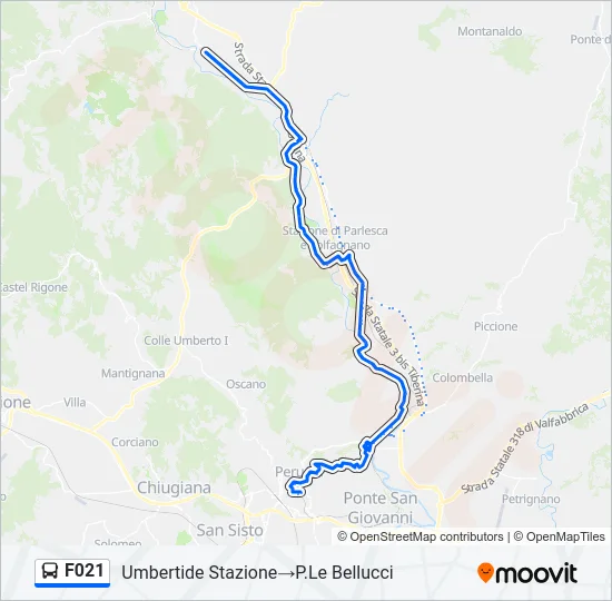 F021 Bus Line Map