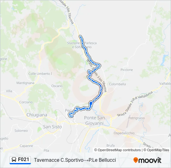 F021 Bus Line Map