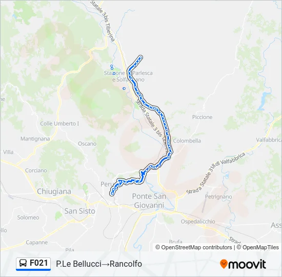 F021 Bus Line Map
