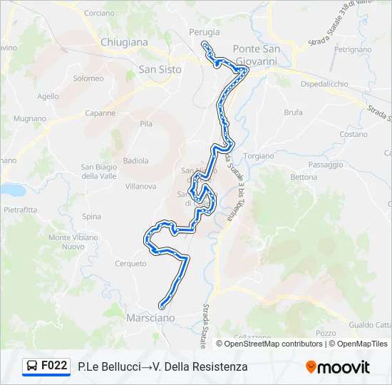 F022 Bus Line Map