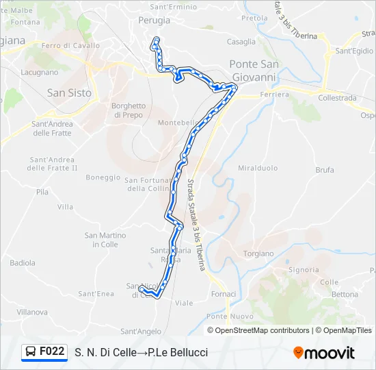 F022 Bus Line Map