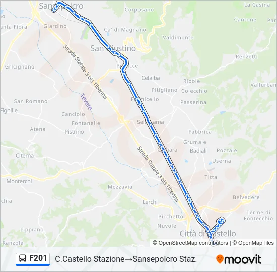 F201 Bus Line Map