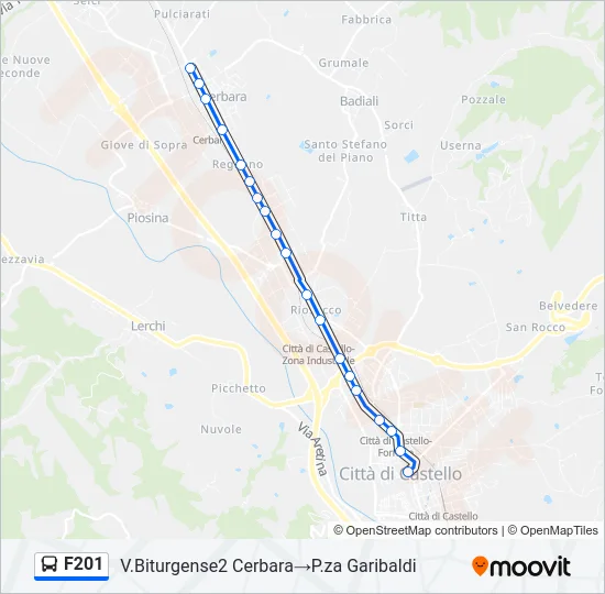 F201 Bus Line Map