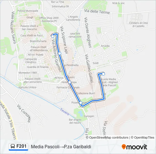 F201 Bus Line Map