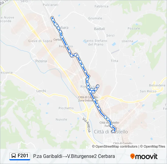 F201 Bus Line Map