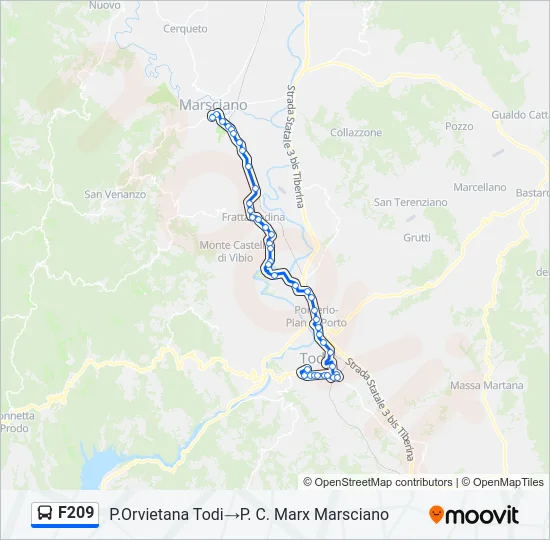 F209 Bus Line Map