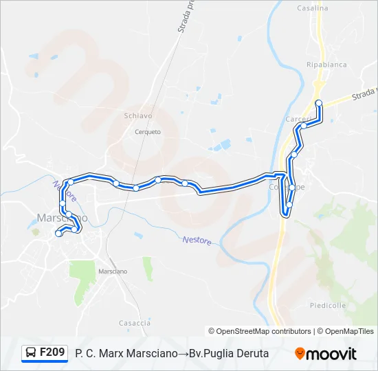 F209 Bus Line Map