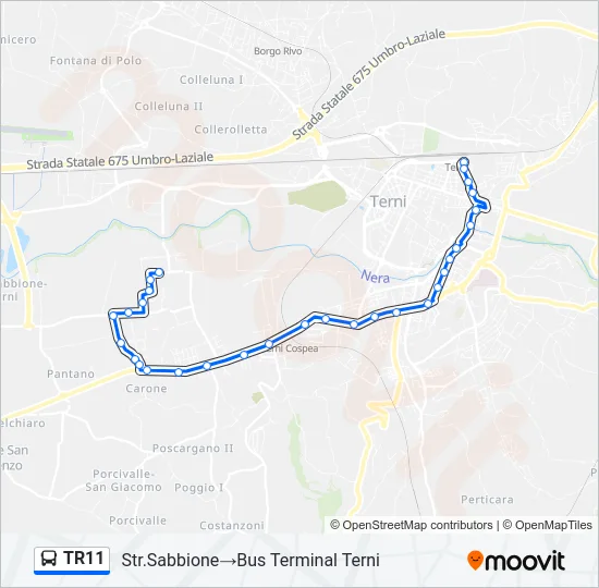 TR11 Bus Line Map