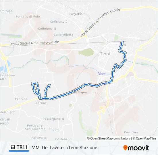 TR11 Bus Line Map