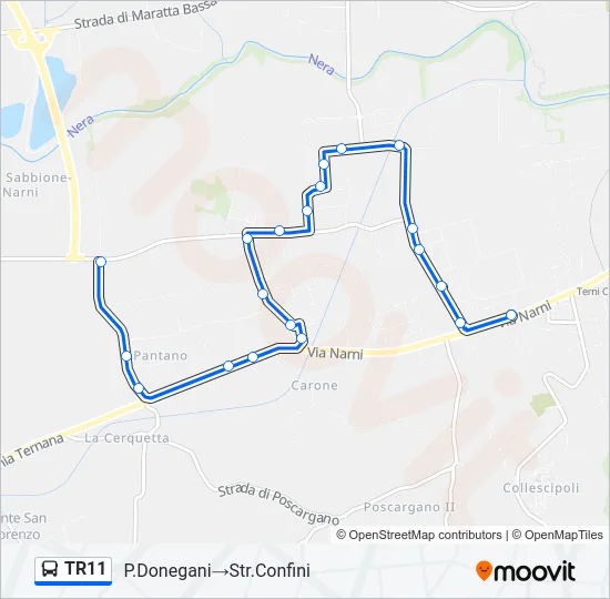 TR11 Bus Line Map