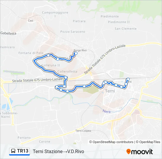 TR13 Bus Line Map