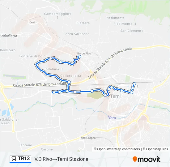 TR13 Bus Line Map