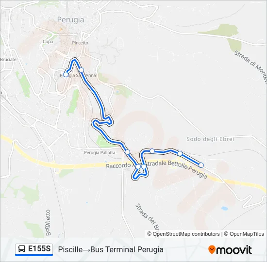 E155S Bus Line Map